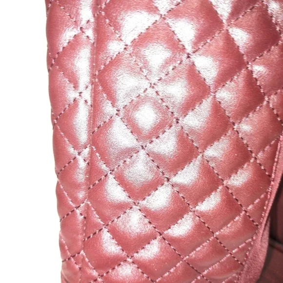 Annabeth Flat knee high Boot quilted Oxblood Size: 9.5 - Picture 7 of 9